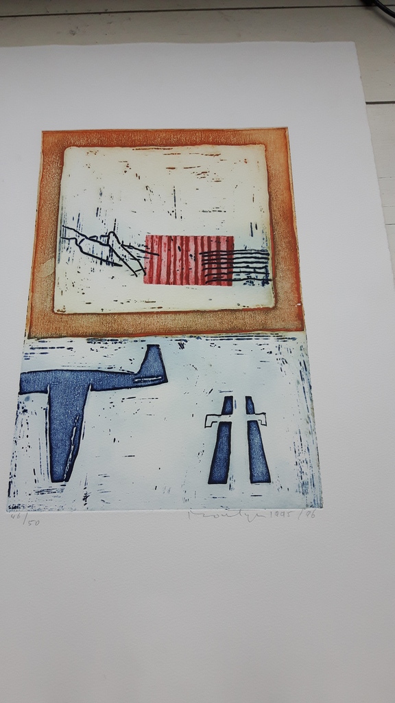 Fijne, wat kleinere ets van Jan Montijn uit 1995 kopen? Bied vanaf 50!