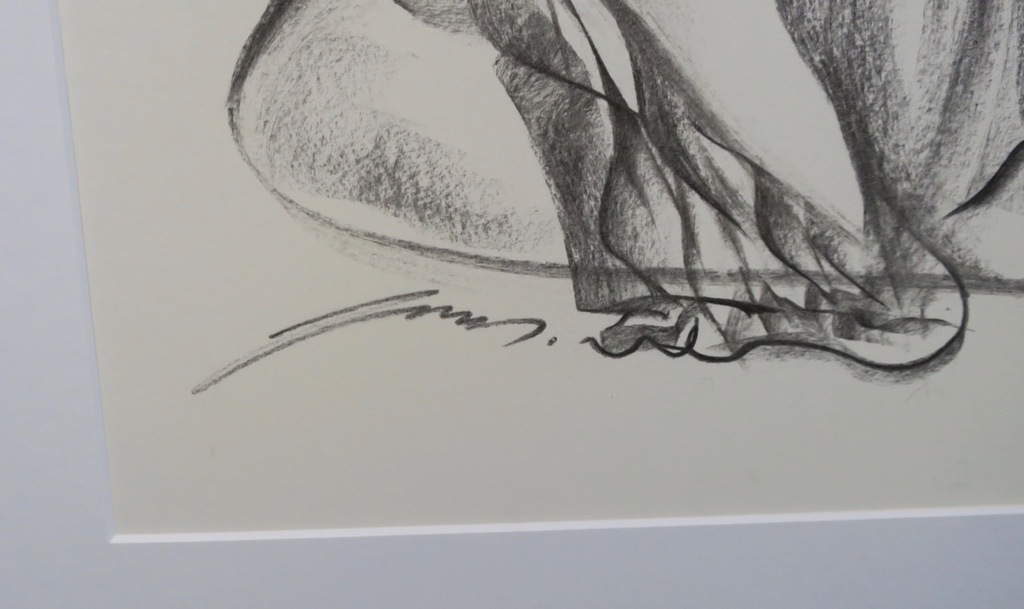 Tjavdar Iliev: Krijttekening, Figuur met vogel kopen? Bied vanaf 50!