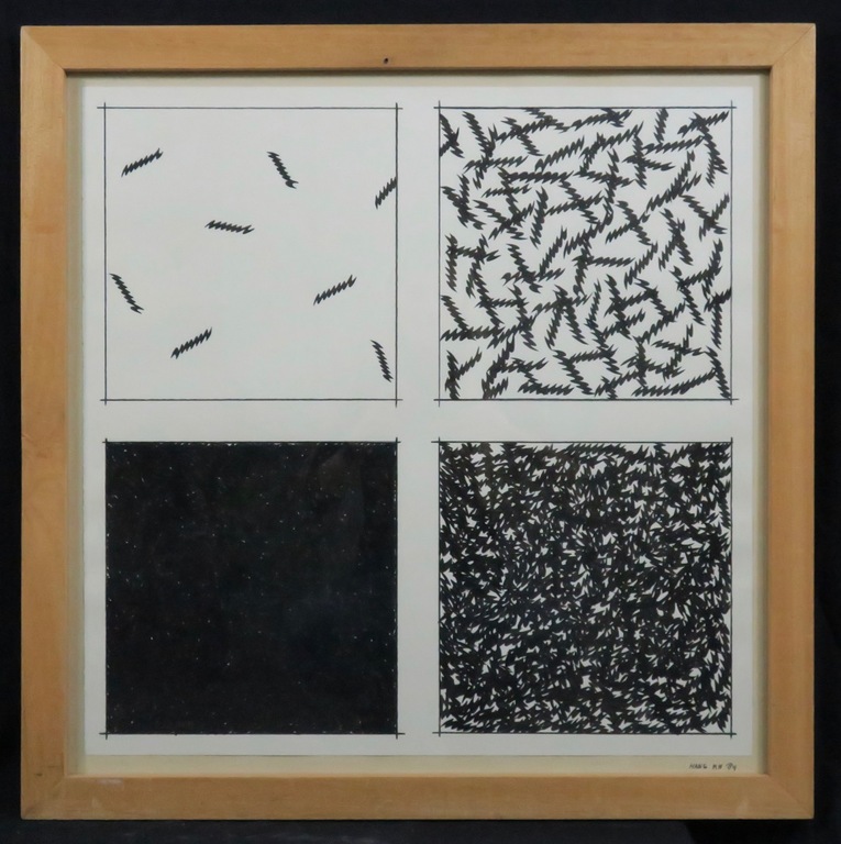 Hans Klein Hofmeijer: Inkttekening op papier, Nr. 71 - Ingelijst verkocht voor € 150!