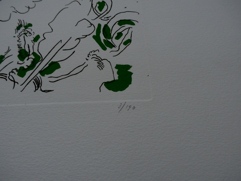 Pieter Holstein - handingekleurde ets: Romance - gesigneerd kopen? Bied vanaf 75!