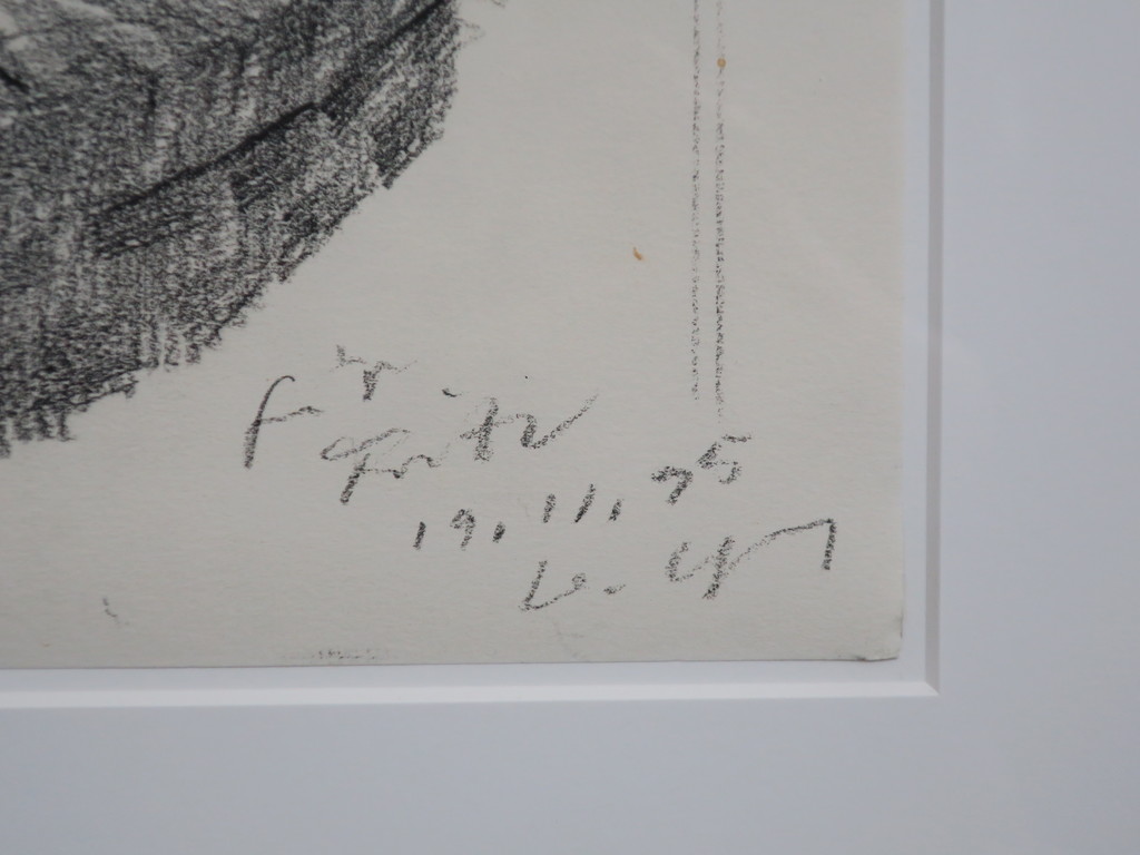 Wolfgang Schmitz: Houtskool op papier, Zonder titel - Ingelijst kopen? Bied vanaf 35!