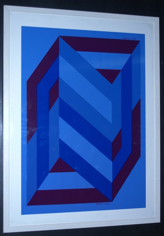 zeefdruk 1970 oplage 190 professionele inlijsting met museumglas verkauft für € 90!