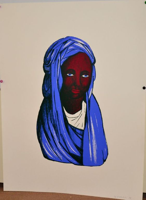 Giovanni Dalessi: Zeefdruk. Madonna. Zeer groot. kopen? Bied vanaf 100!