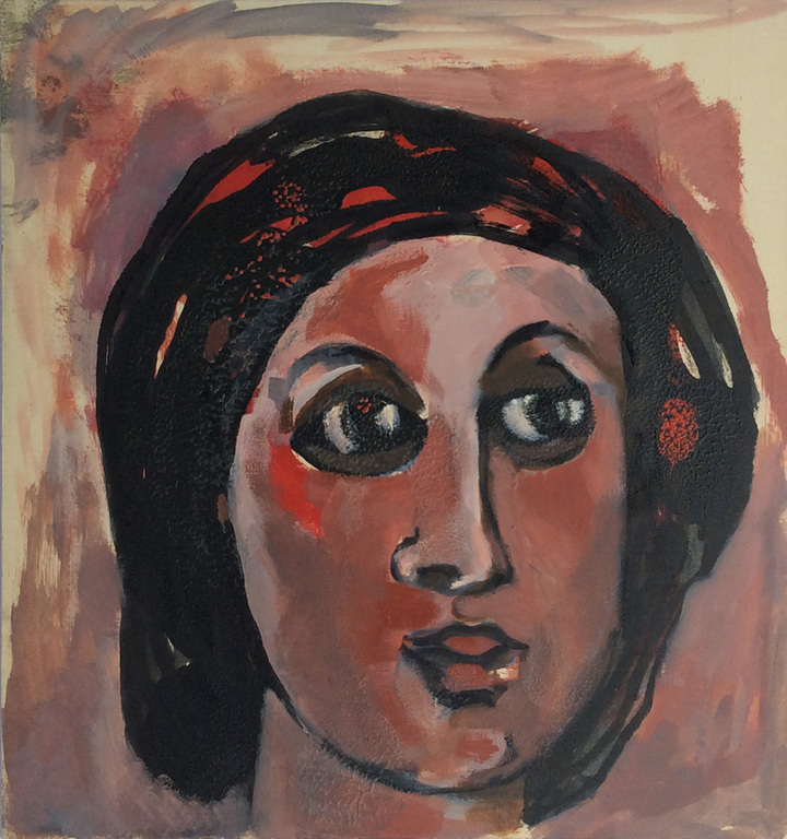 Irene Joffroy - Portret Vrouw - olieverf op karton kopen? Bied vanaf 110!