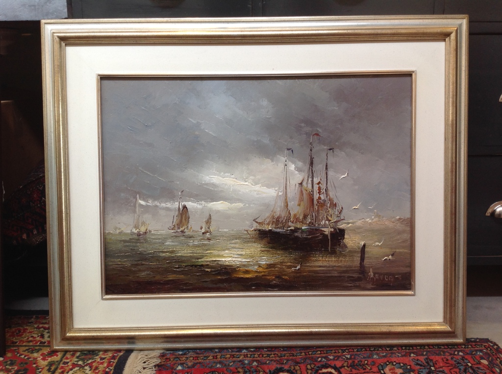 Jan (Johannes) Bevort, bomschuiten op het strand  kopen? Bied vanaf 200!