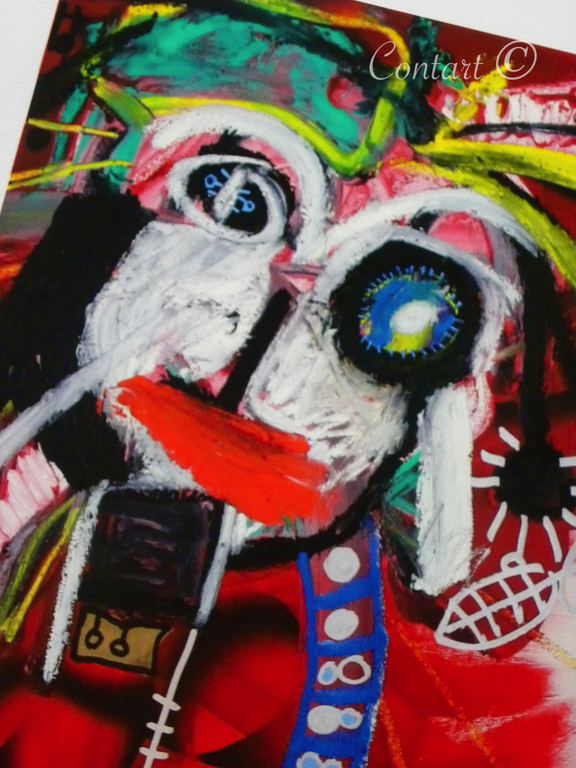 'One Step beyond' - Giclee - gesigneerd door Mark en Paul Kostabi - 2013  kopen? Bied vanaf 195!