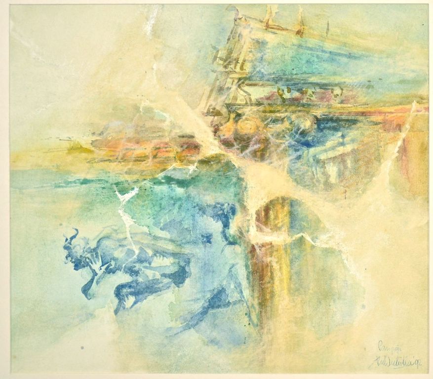 Ton Diekstra: Aquarel. Pompei verkocht voor € 50!