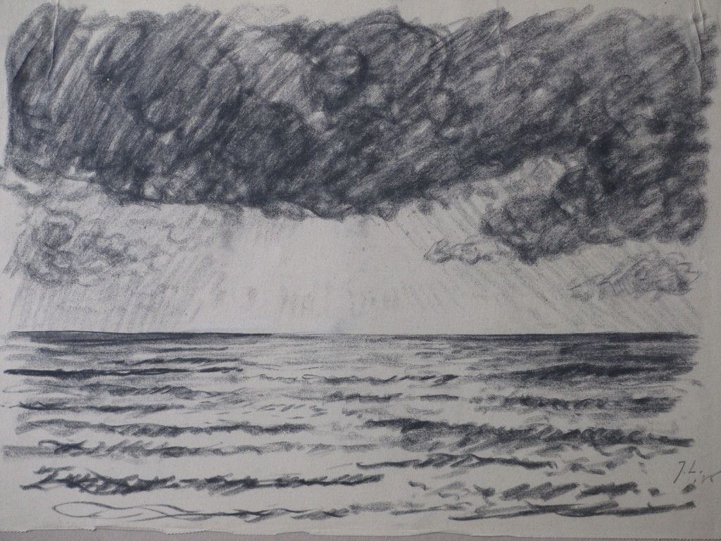 Jo Lodeizen - Jo Lodeizen, De Zee, Tekening 1915 verkocht voor € 35!