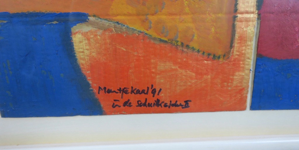 Meertje Kaal: Acryl en Olieverf op karton, In de schuilkelder II - Ingelijst kopen? Bied vanaf 1!