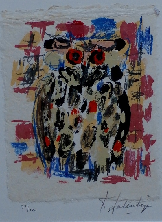 Kees Salentijn, litho:Uil, handgesigneerd kopen? Bied vanaf 75!