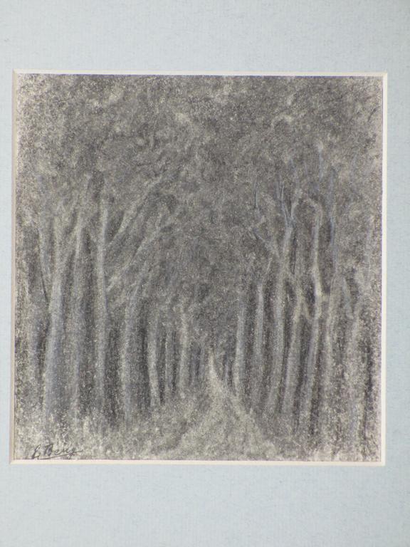 Else Berg, Bosgezicht, Tekening kopen? Bied vanaf 65!