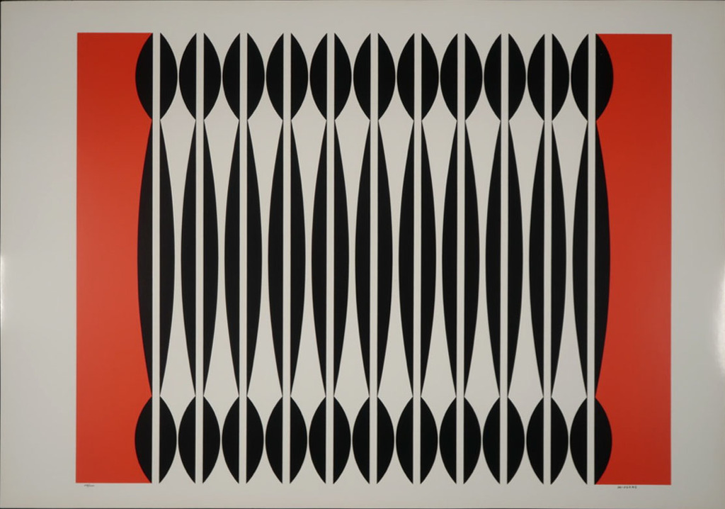 Dordevic Miodrag: Zeefdruk, Abstracte compositie met rood kopen? Bied vanaf 80!