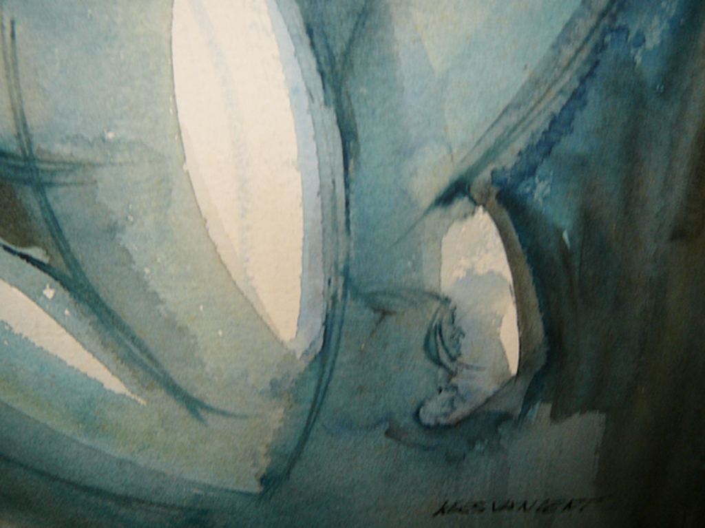 Cornelis van Lent: 'Wanhoop' -aquarel circa 1970- kopen? Bied vanaf 69!
