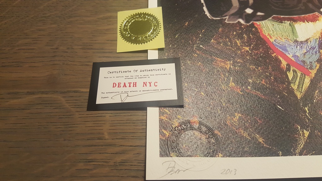 DEATH NYC; Lithografie, Van Gogh Mask 2013 kopen? Bied vanaf 25!