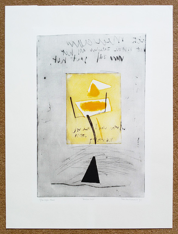 Anneke van der Mandele - Anneke van der Mandele - Broken table, aquatint ets kopen? Bied vanaf 30!
