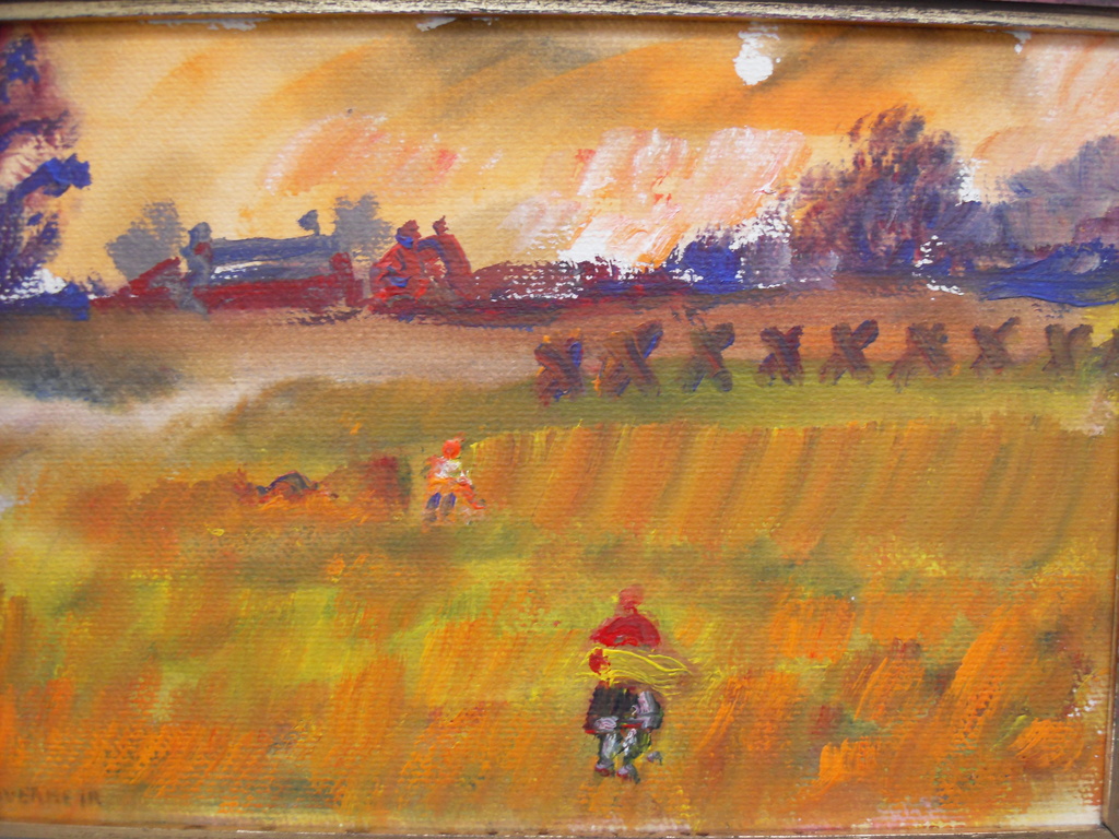 Vlaams landschap 1950 olieverf op doek, 30 x 40 lo gesigneerd en gelijst verkocht voor € 160!