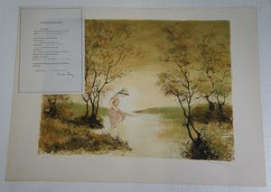 Bernard Charoy - Lithografie - Bernard Charoy (1931), pootjebaden kopen? Bied vanaf 25!