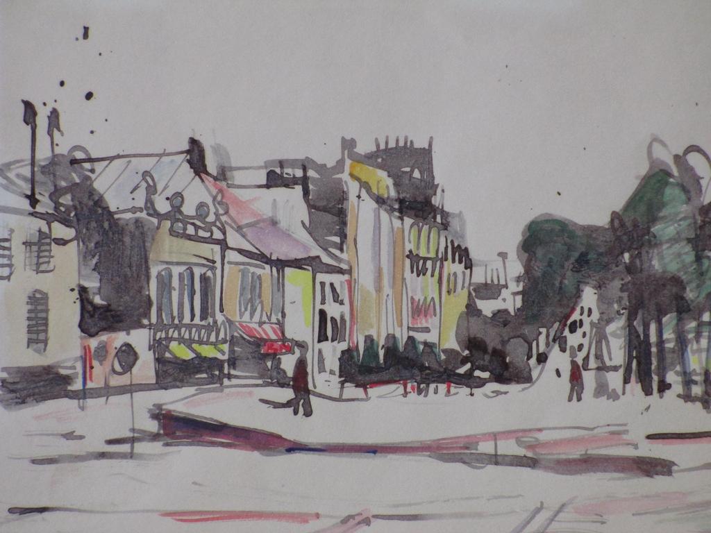 Kees van Urk, Buitenlands straatbeeld, Gemengde techniek kopen? Bied vanaf 1!