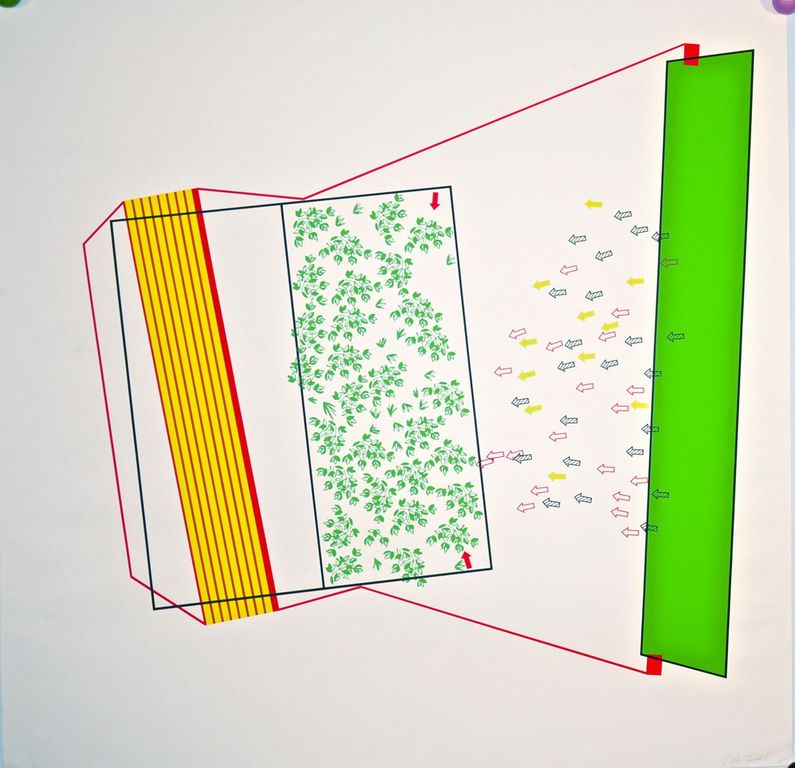 Gerard Verdijk: Zeefdruk. Compositie met pijlen  kopen? Bied vanaf 1!