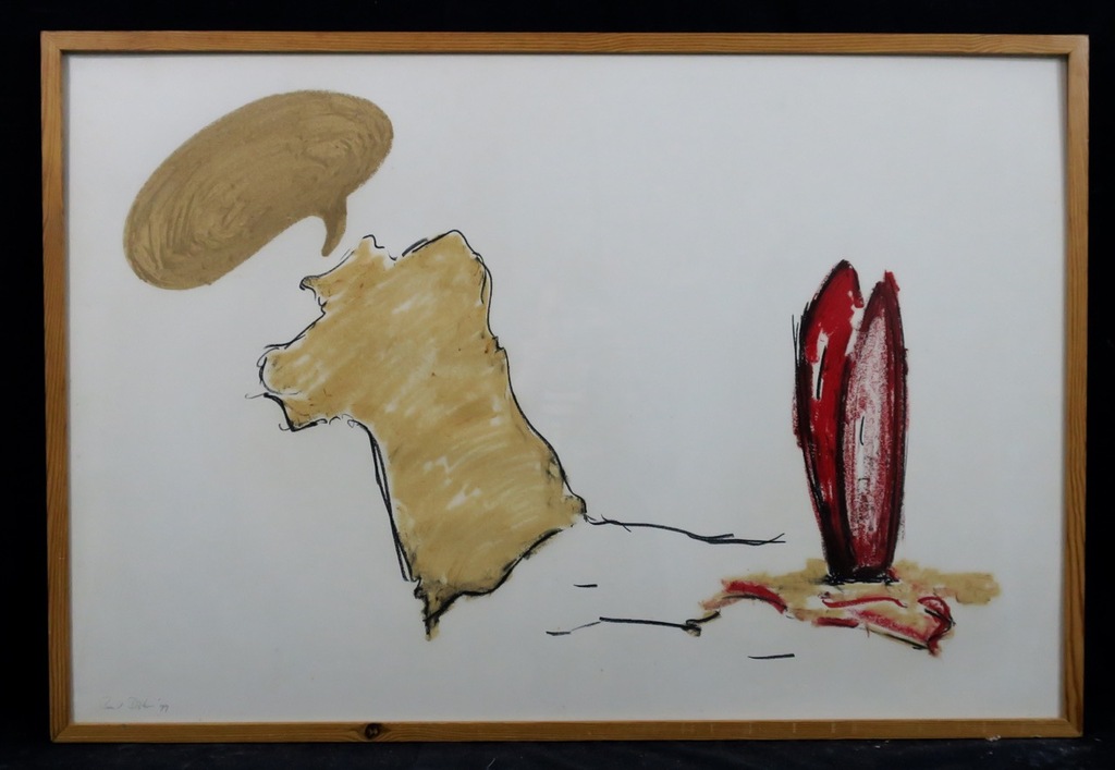 Ruud Dijkers: Tekening, Zonder titel - Ingelijst kopen? Bied vanaf 20!