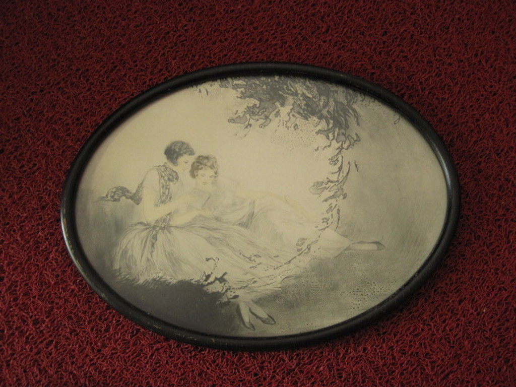 Originele Louis Icart (1888-1950) Kleuren Lithografie "2 lezende dames" ca. 1930 kopen? Bied vanaf 1!