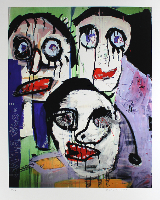 Paul Kostabi, Giclée op hoogwaardig papier, handgesigneerd en genummerd! verkocht voor € 60!