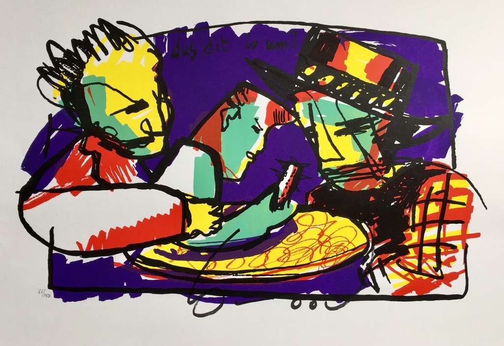 Herman Brood - Originele Kleurenzeefdruk: Dus dit is um kopen? Bied vanaf 1!