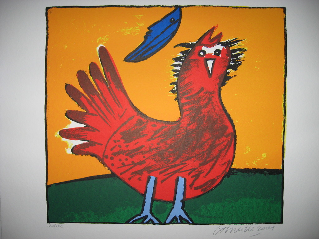 Corneille: Kleurenzeefdruk, L'oiseau hollandais verkocht voor € 149!