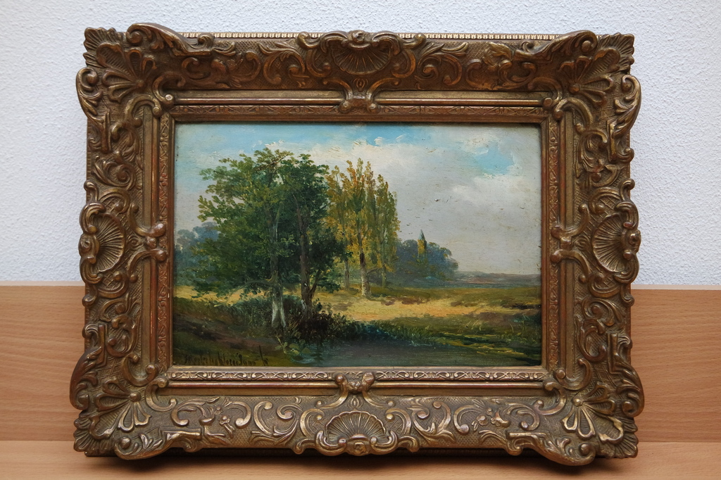 Hermanus Jan Hendrik Rijkelijkhuijsen (1813-1883)-olieverf op paneel - landschap kopen? Bied vanaf 390!