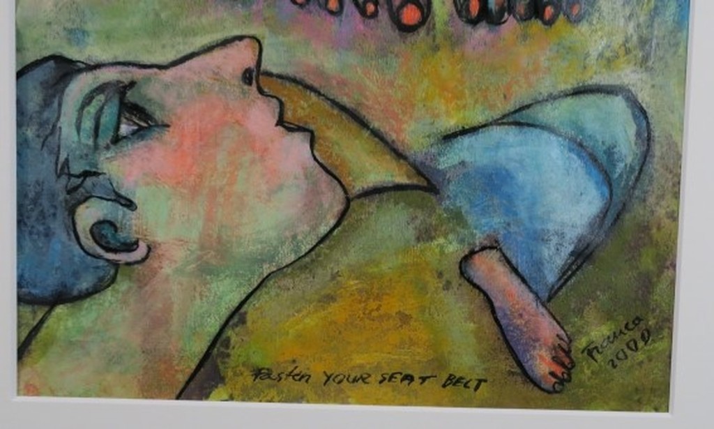 Franca Muller Jabusch: Krijttekening, Fasten your seat belt kopen? Bied vanaf 35!