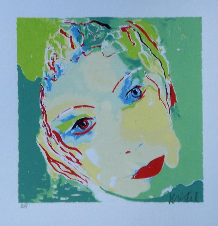 SYLVIA KRISTEL  KLEURENLITHO  FACE  Handgesigneerd kopen? Bied vanaf 35!