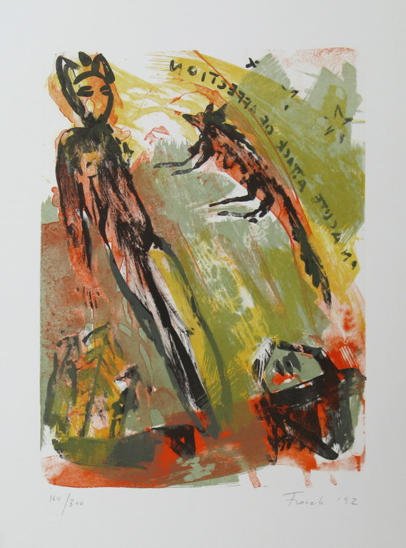 Sabine Franek-Koch, litho, An acute attack of affection, 1992 kopen? Bied vanaf 65!