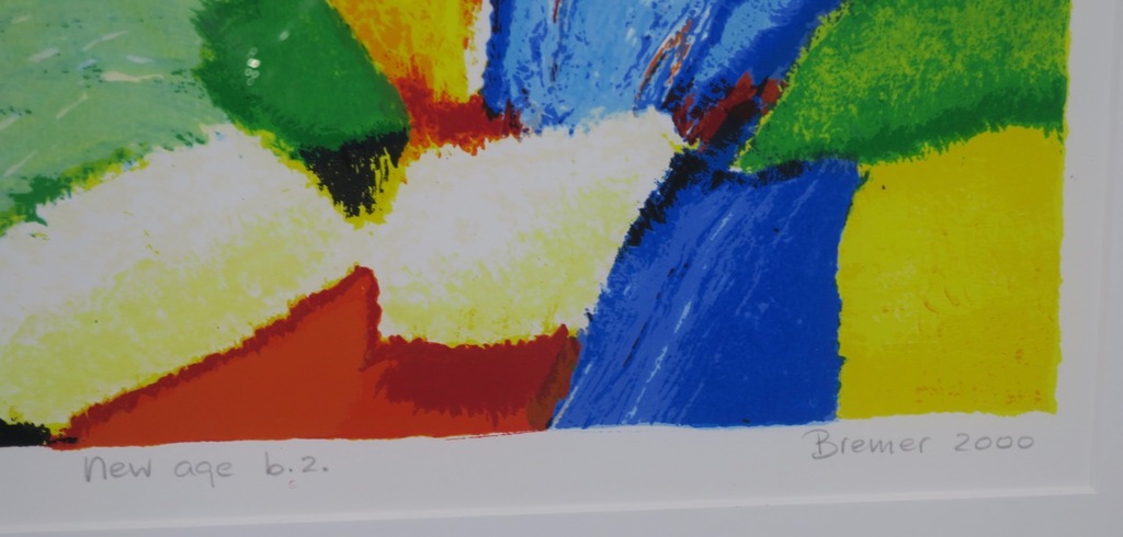 Saskia Bremer: Zeefdruk, New age b.2. - Ingelijst kopen? Bied vanaf 20!