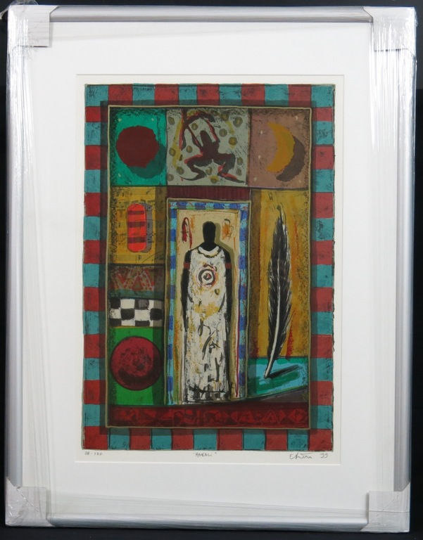 Eric Toebosch: Zeefdruk, Angeli - Ingelijst kopen? Bied vanaf 30!