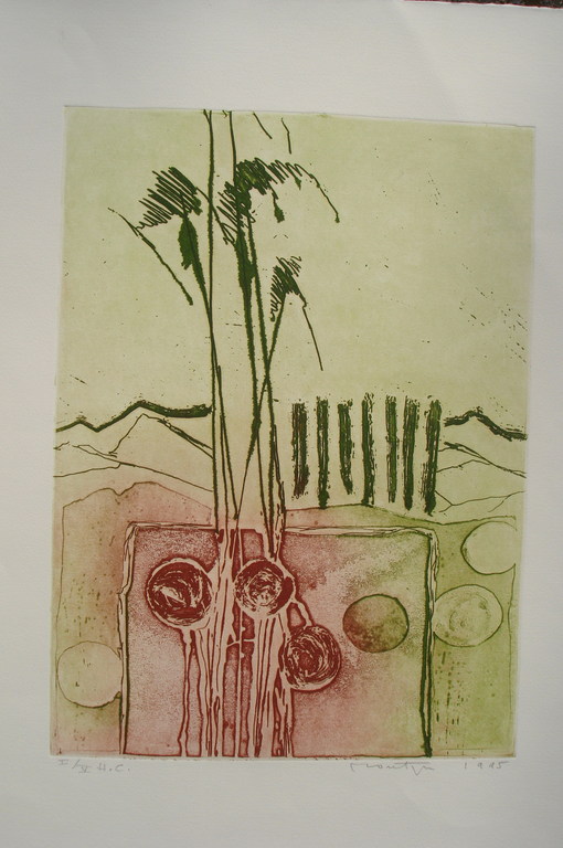Jan Montyn; aquatint/ets; November Flowers kopen? Bied vanaf 150!