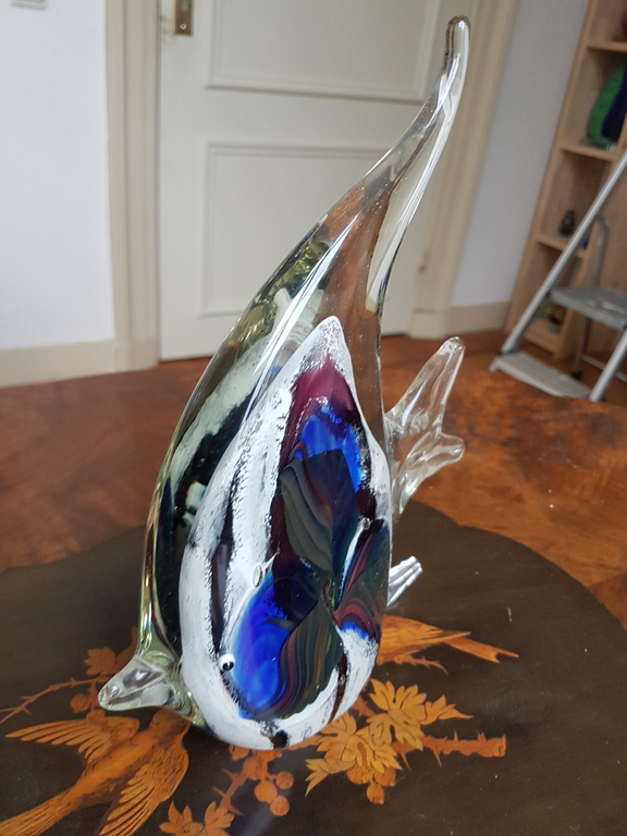 Vis in Murano glas-scheurtje op de staart van de vis niet toegankelijk kopen? Bied vanaf 1!