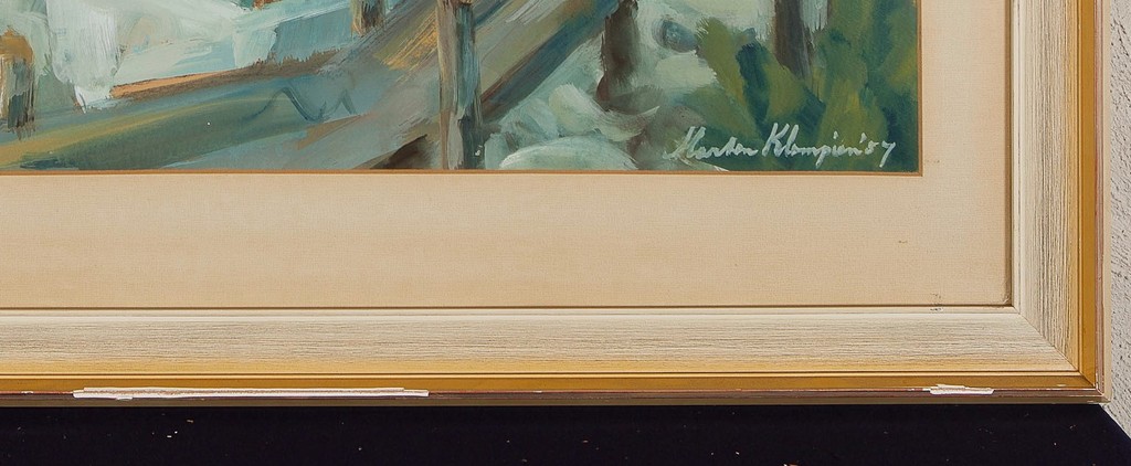 Marten Klompien - Gouache op papier - Paterswoldse Meer kopen? Bied vanaf 29!