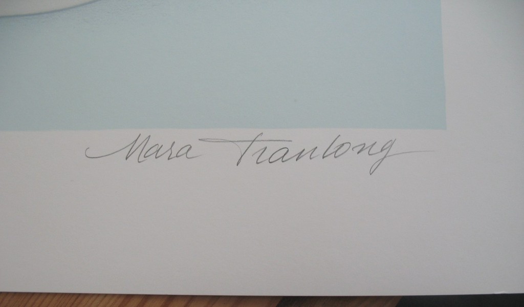 Mara Tran-Long, kleurenlithografie, Les moineaux kopen? Bied vanaf 1!