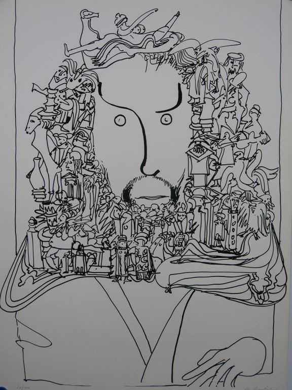 Vic Gentils: Zeefdruk, Man met baard kopen? Bied vanaf 35!