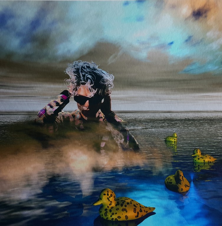 Arturo Parisius "zonder titel" gesigneerde zeefdruk op papier  verkocht voor € 49!