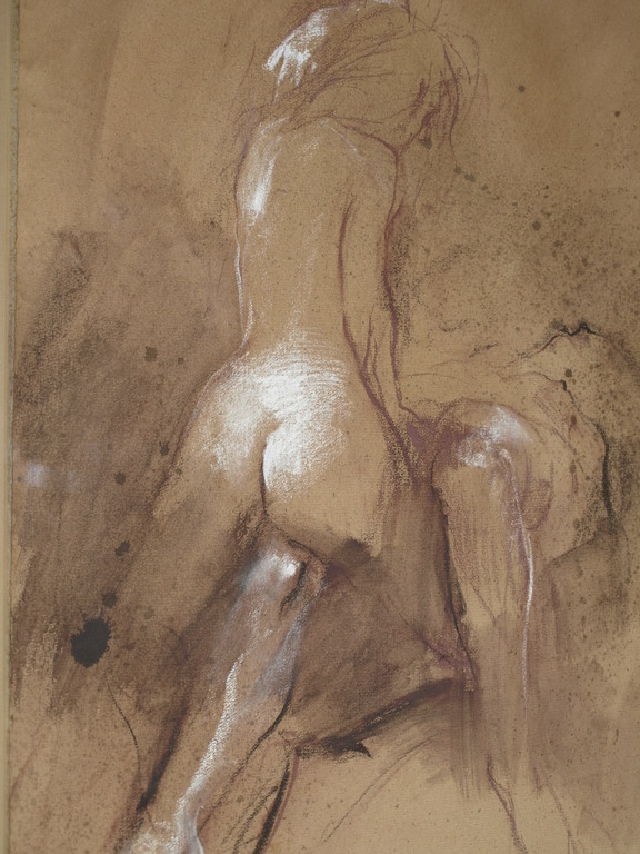 Jan Asselbergs – Krijttekening –“ EROTISCH 1 ” – Gesigneerd & ingelijst  kopen? Bied vanaf 150!