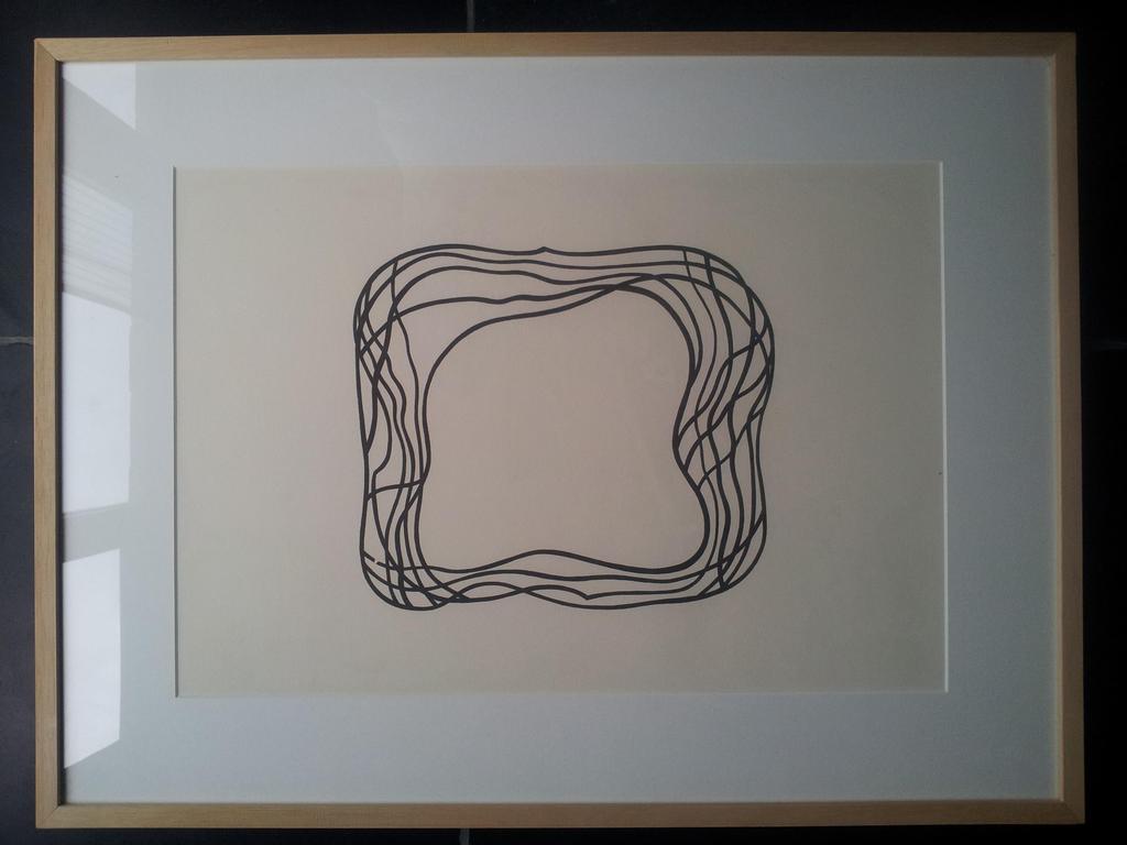 Gert Taken Gesigneerde Litho Zonder Titel l Ingelijst Oplage 25 verkocht voor € 50!