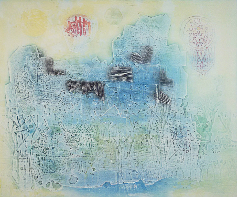 Shoichi Hasegawa - Ciel en fête, aquatint ets (mooi ingelijst) kopen? Bied vanaf 175!