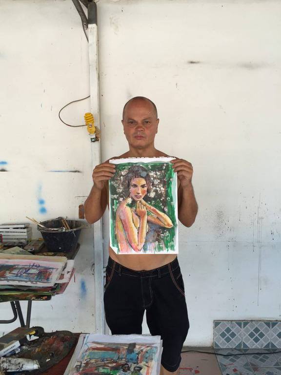 Peter Klashorst - Beauty - origineel werk op papier kopen? Bied vanaf 1!