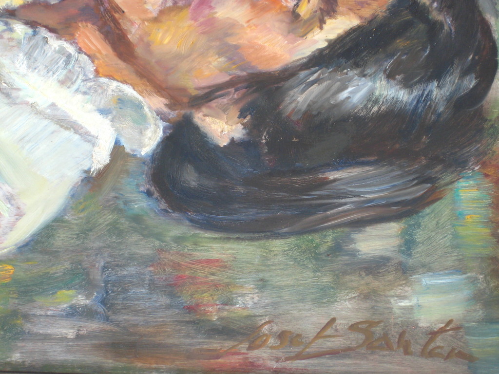 Josef Santen. Olieverf op board. Indonesische vrouw. kopen? Bied vanaf 65!