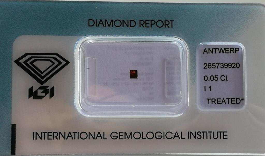 Rood/bruine diamant met IGI certificaat **vanaf €1 ** kopen? Bied vanaf 1!