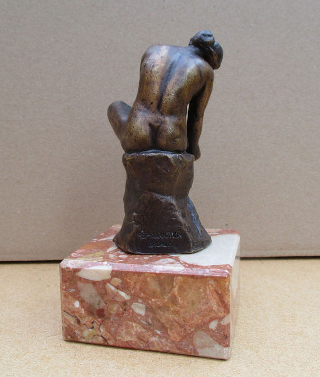 Aime Jules Dalou - Bronzen replicabeeldje van "Baigneuse avant le bain" kopen? Bied vanaf 15!