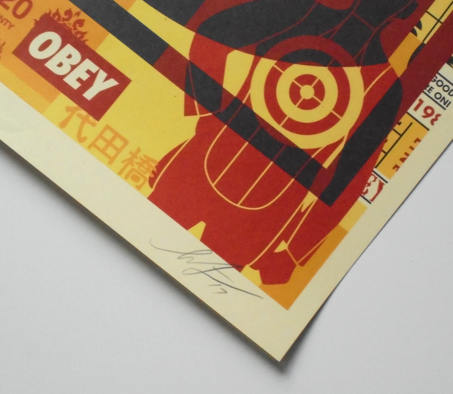 AcheterShepard Fairey (OBEY) - Face Collage III - offset - handgesigneerd? Enchérissez de 89!