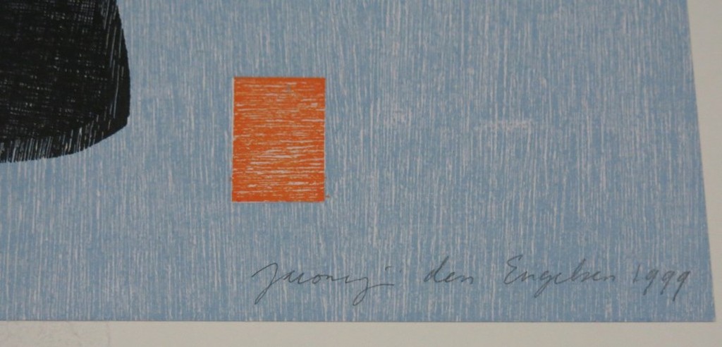 Jacomijn den Engelsen: Houtsnede, Vrouw (blauw) kopen? Bied vanaf 1!