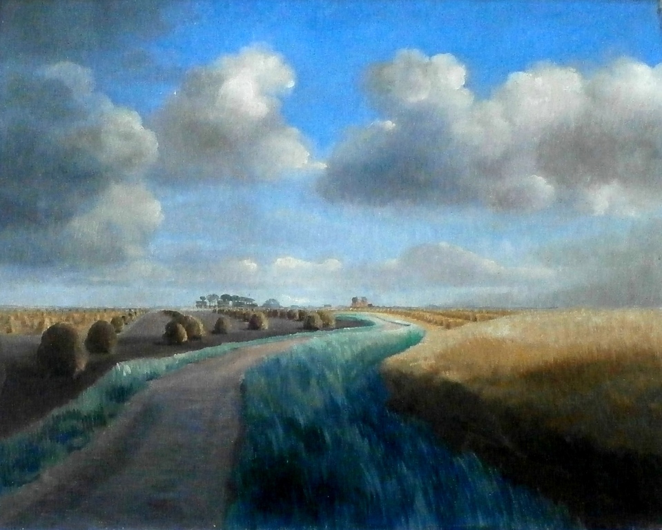 Roelf Gerbrands - landweg tussen korenvelden verkocht voor € 475!